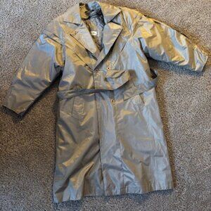80s Vintage British Mist Gold Trench Coat size 16